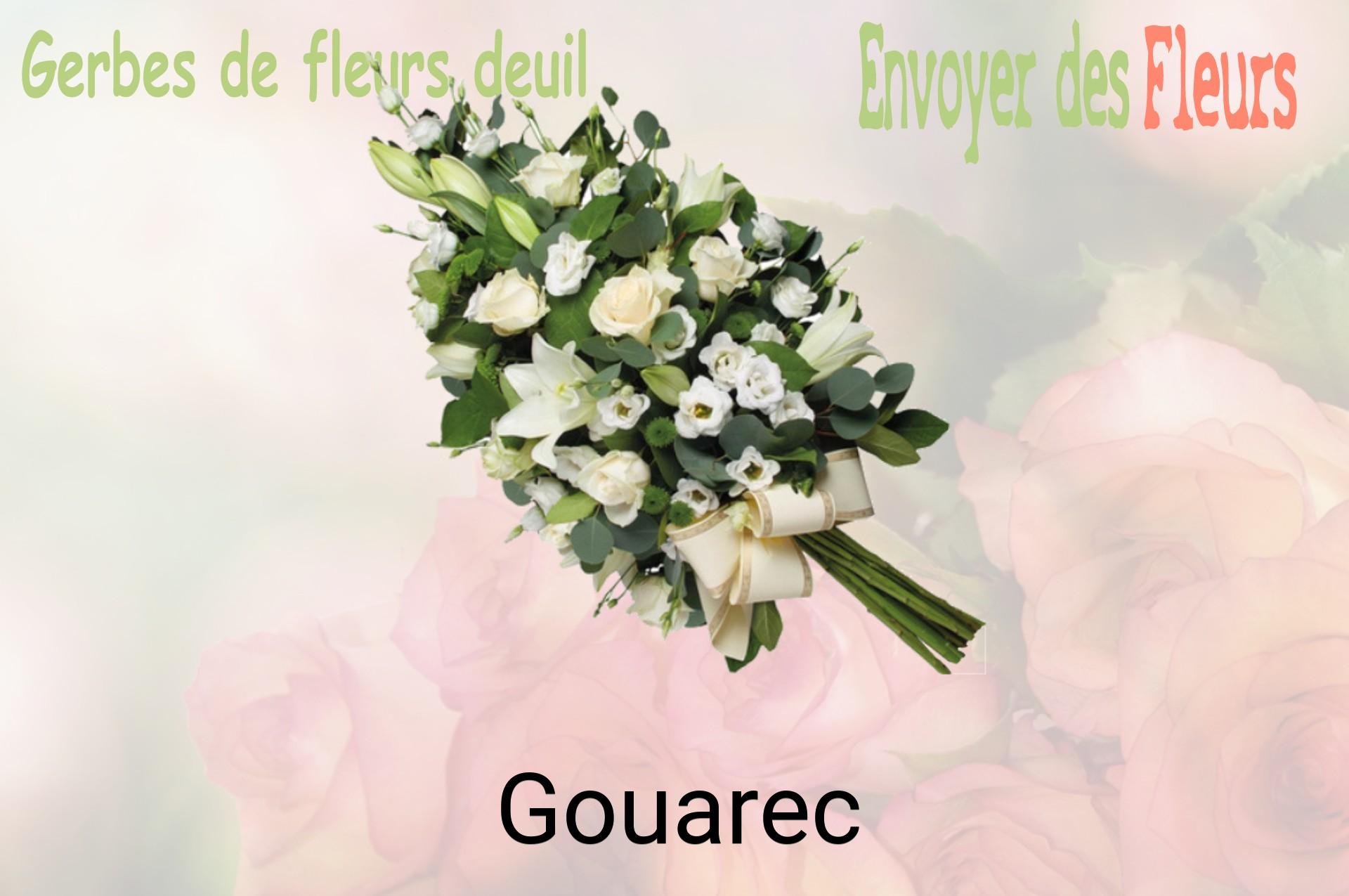 Gerbe de fleurs de deuil livrée à Gouarec